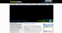 Desktop Screenshot of ihatecpap.com